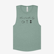 Plan for the Day: Coffee, Scripture, Lift | Ladies' Jersey Muscle Tank