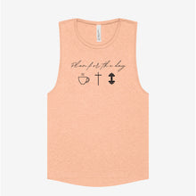 Plan for the Day: Coffee, Scripture, Lift | Ladies' Jersey Muscle Tank