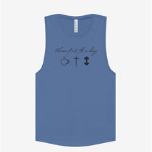 Plan for the Day: Coffee, Scripture, Lift | Ladies' Jersey Muscle Tank