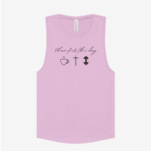 Plan for the Day: Coffee, Scripture, Lift | Ladies' Jersey Muscle Tank