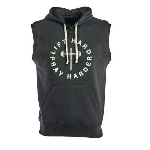 Lift Hard, Pray Harder | Sleeveless Hoodie