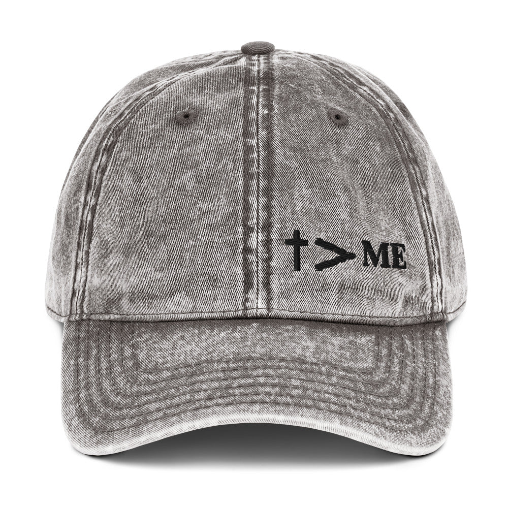 He > me | Vintage Cotton Twill Cap